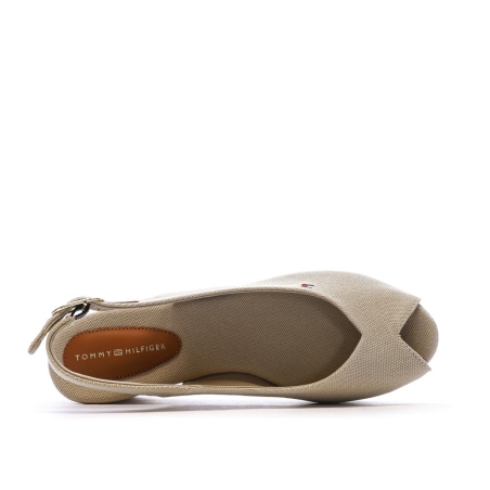 Sandales Beiges Femme Tommy Hilfiger Flag