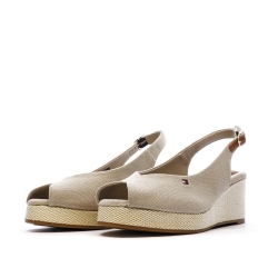 Sandales Beiges Femme Tommy Hilfiger Flag
