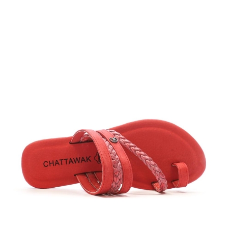 Sandales Rouge Femme Chattawak TIFA