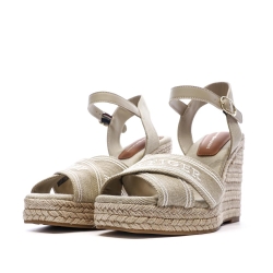 Sandales Compensées Beiges Femme Tommy Hilfiger FW0FW08668