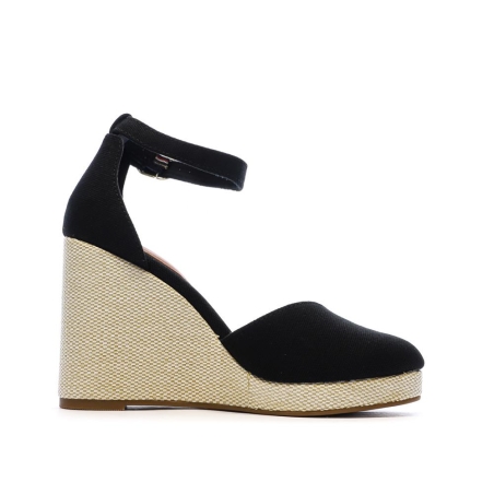 Sandales Noires Femme Tommy Hilfiger Wedges