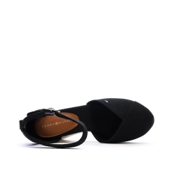 Sandales Noires Femme Tommy Hilfiger Wedges