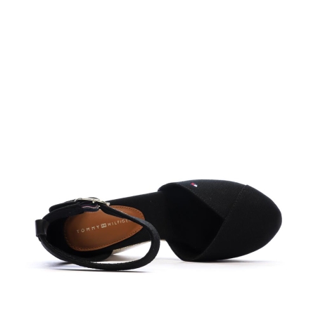 Sandales Noires Femme Tommy Hilfiger Wedges