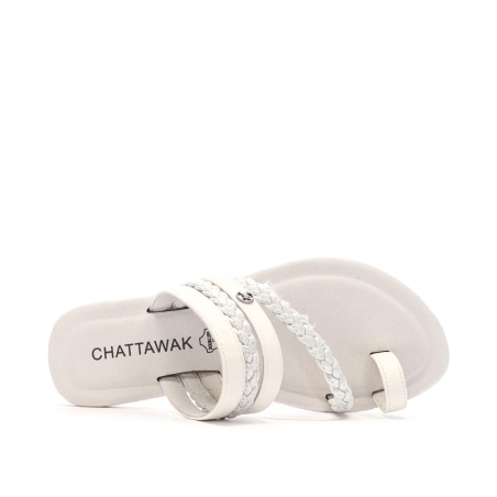 Sandales Blanc Femme Chattawak TIFA