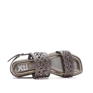 Sandales Argenté Femme Xti Plomb