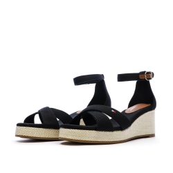 Sandales Noir Femme Tommy Hilfiger Flag Criss-cros