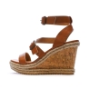 Sandales Compensée Camel Femme Chattawak Summer Camel