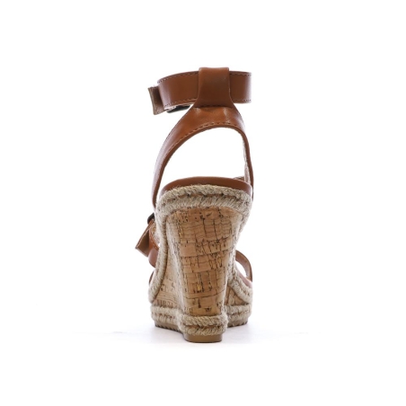 Sandales Compensée Camel Femme Chattawak Summer Camel