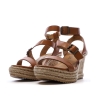 Sandales Compensée Camel Femme Chattawak Summer Camel