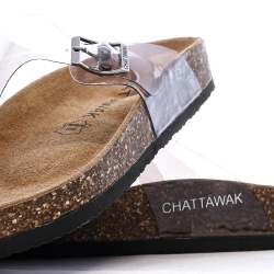 Sandales Transparente/Noir Femme Chattawak Summer