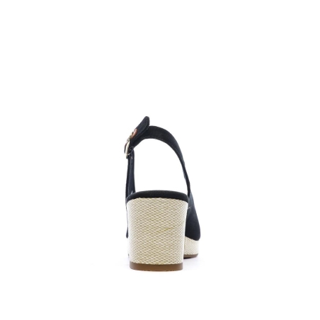 Sandales Noires Femme Tommy Hilfiger Flags