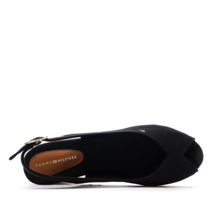 Sandales Noires Femme Tommy Hilfiger Flags