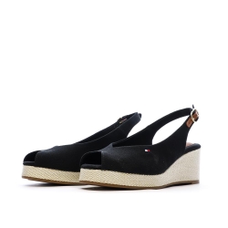 Sandales Noires Femme Tommy Hilfiger Flags