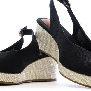 Sandales Noires Femme Tommy Hilfiger Flags