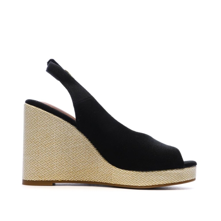 Sandales Noires Femme Tommy Hilfiger Wedge