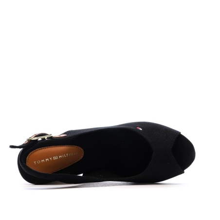 Sandales Noires Femme Tommy Hilfiger Wedge
