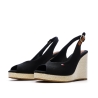 Sandales Noires Femme Tommy Hilfiger Wedge