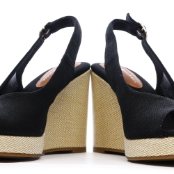 Sandales Noires Femme Tommy Hilfiger Wedge