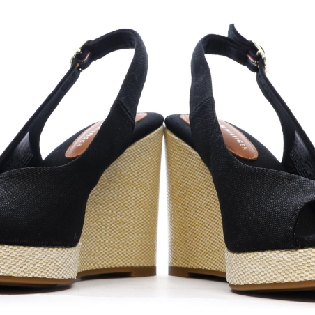 Sandales Noires Femme Tommy Hilfiger Wedge
