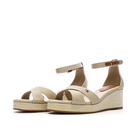 Sandales Beige Femme Tommy Hilfiger Flag Criss-cros
