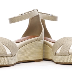 Sandales Beige Femme Tommy Hilfiger Flag Criss-cros
