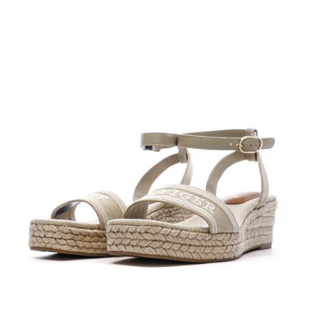 Sandales Beiges Femme Tommy Hilfiger Espad