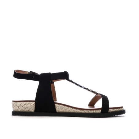 Sandales Noir paille Femme Chattawak Summer