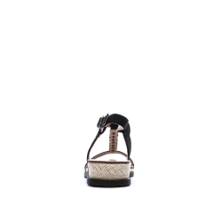 Sandales Noir paille Femme Chattawak Summer