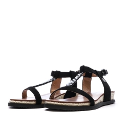Sandales Noir paille Femme Chattawak Summer