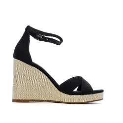 Sandales Noires Femme Tommy Hilfiger Flag