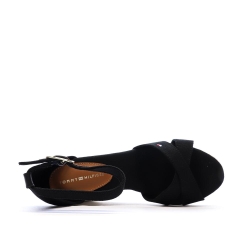 Sandales Noires Femme Tommy Hilfiger Flag