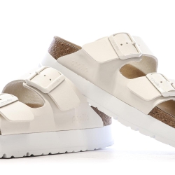 Sandales Beige Femme Birkenstock Arizona Papflex