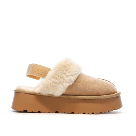 Sabots fourrés à élastique Beige Femme Xti Microfiber