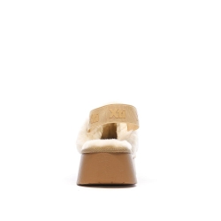 Sabots fourrés à élastique Beige Femme Xti Microfiber