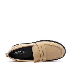 Mocassins Beige/Noir Femme Geox Spherica