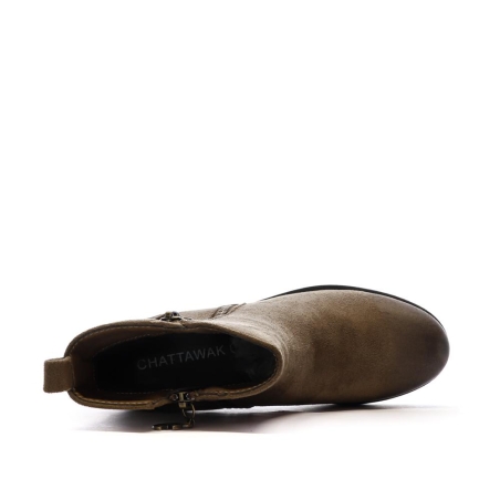Bottines Marrons Femme Chattawak 8-Vamp