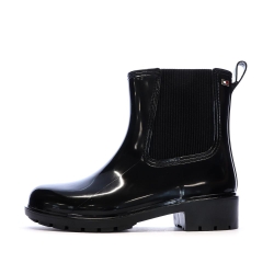 Bottes de Pluie Noir Femme Tommy Hilfiger Flag Hardware Rainbow