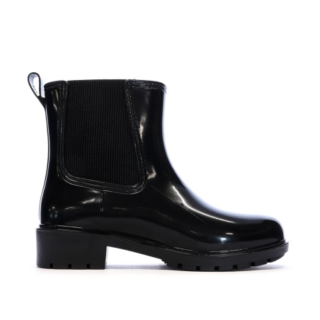 Bottes de Pluie Noir Femme Tommy Hilfiger Flag Hardware Rainbow