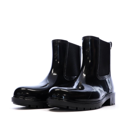 Bottes de Pluie Noir Femme Tommy Hilfiger Flag Hardware Rainbow
