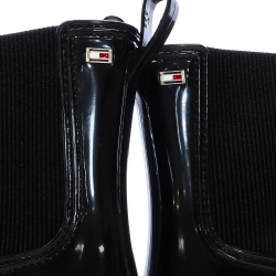 Bottes de Pluie Noir Femme Tommy Hilfiger Flag Hardware Rainbow