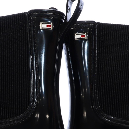 Bottes de Pluie Noir Femme Tommy Hilfiger Flag Hardware Rainbow
