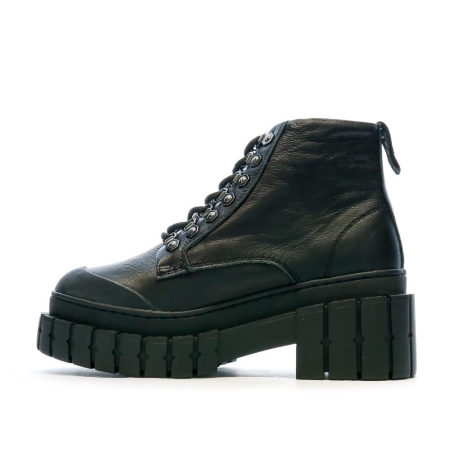 Boots Noir Simili Femme No Name Kross Low