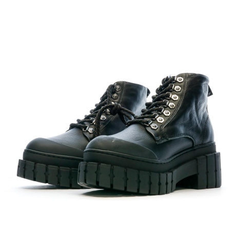 Boots Noir Simili Femme No Name Kross Low
