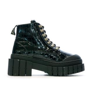 Boots Noir Croco Femme No Name Kross Low