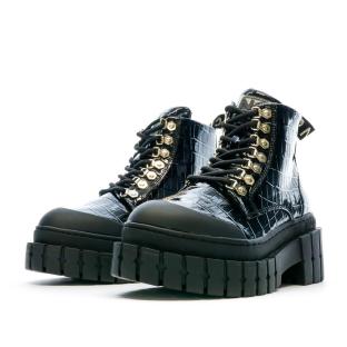 Boots Noir Croco Femme No Name Kross Low