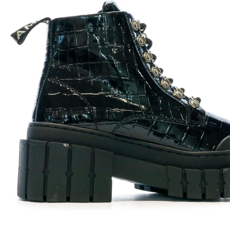 Boots Noir Croco Femme No Name Kross Low
