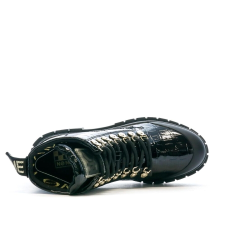 Boots Noir Croco Femme No Name Kross Low