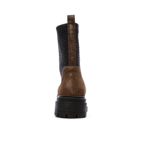 Bottines Marron/Noir Femme Geox Iridea