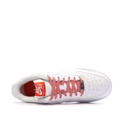 Baskets Blanches/Rouge Mixte Nike Air Force 1 07