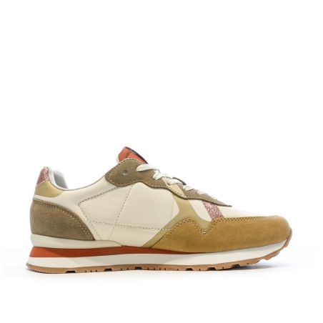 Baskets Écru/Camel Femme Pepe jeans Brit Print